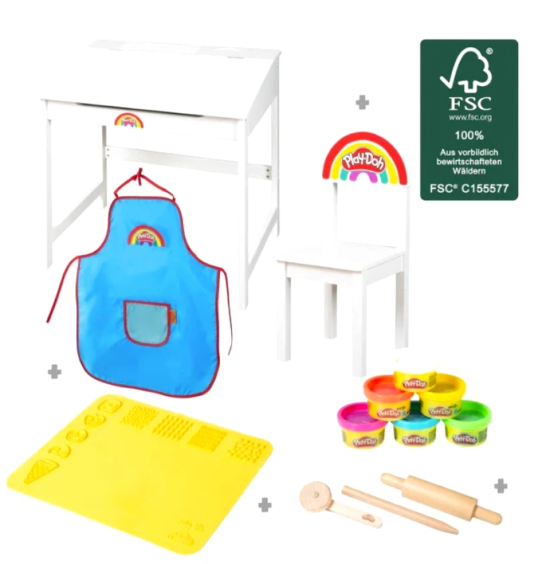 PoliHome Γραφείο με καρέκλα και αξεσουάρ Play-Doh