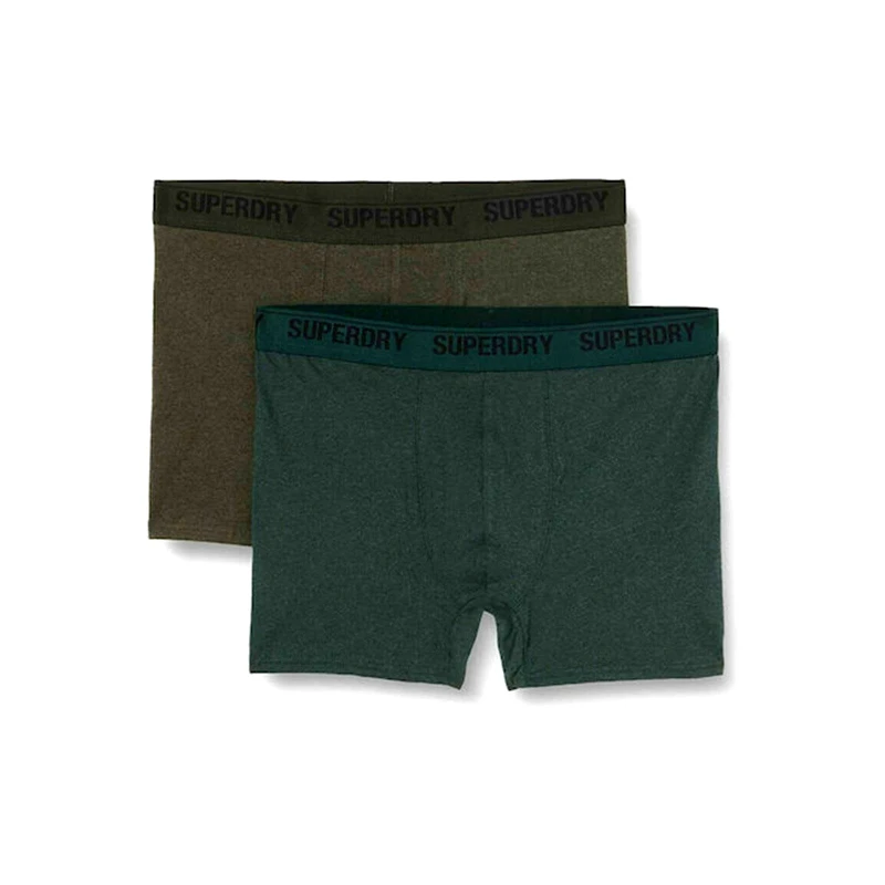 Superdry Superdry - BOXER MULTI DOUBLE PACK - OLIVE/ENAMEL