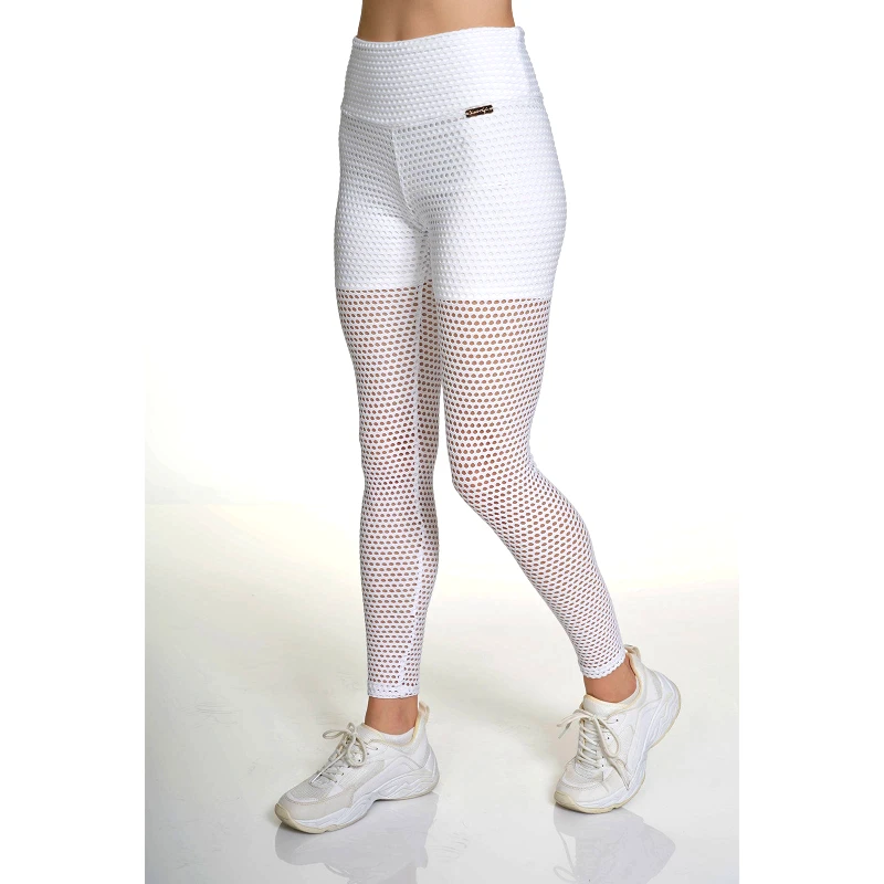 Kendall and Kylie Kendall and Kylie - K&K W MESH NET LEGGINGS * KKW3811723 - OFF-WHITE