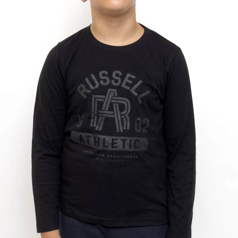 Russell Athletic Russell Athletic - L/S CREW NECK T-SHIRT - ΜΑΥΡΟ