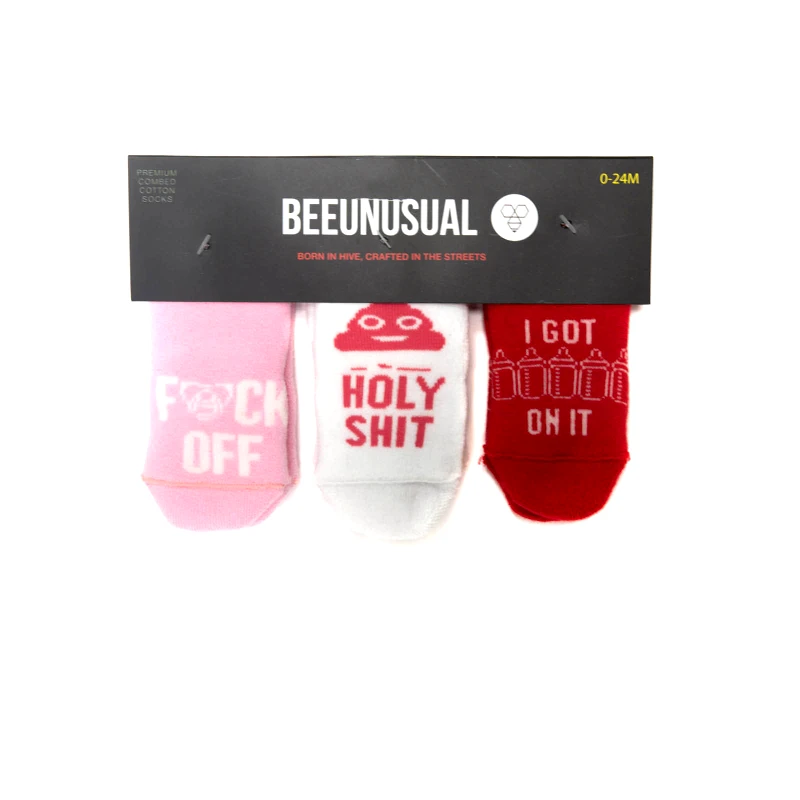 Bee Unusual Bee Unusual - BEE UNUSUAL BABY REBEL 3PK SOCKS - ASSORTED