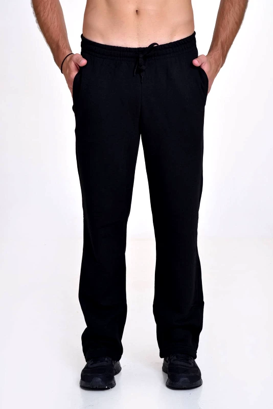 Target Target - OPEN HEM PANTS FLEECE - ΜΑΥΡΟ