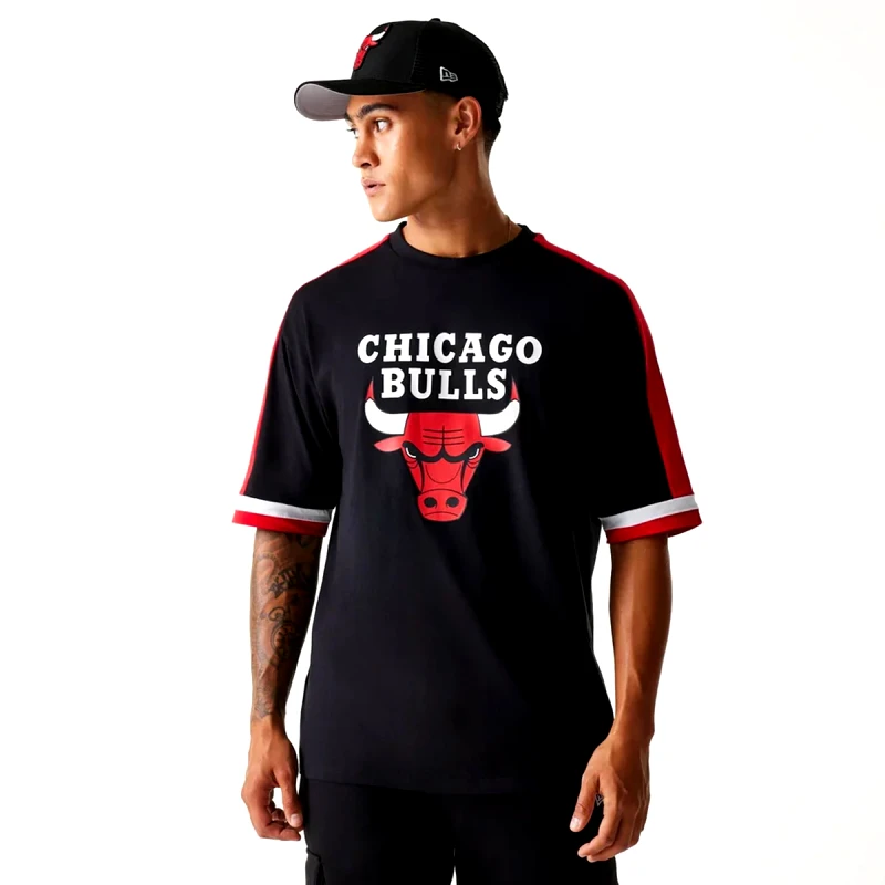 New era New era - Chicago Bulls NBA Panel Black Oversized T-Shirt - 001/0071