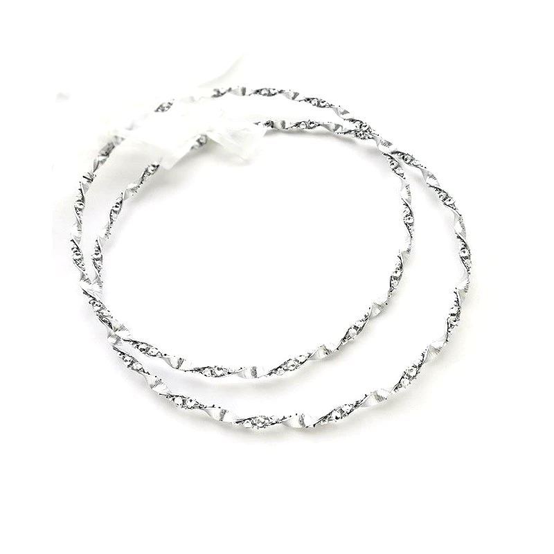 Asimenio Στέφανα Γάμου Επάργυρα με Strass ST181