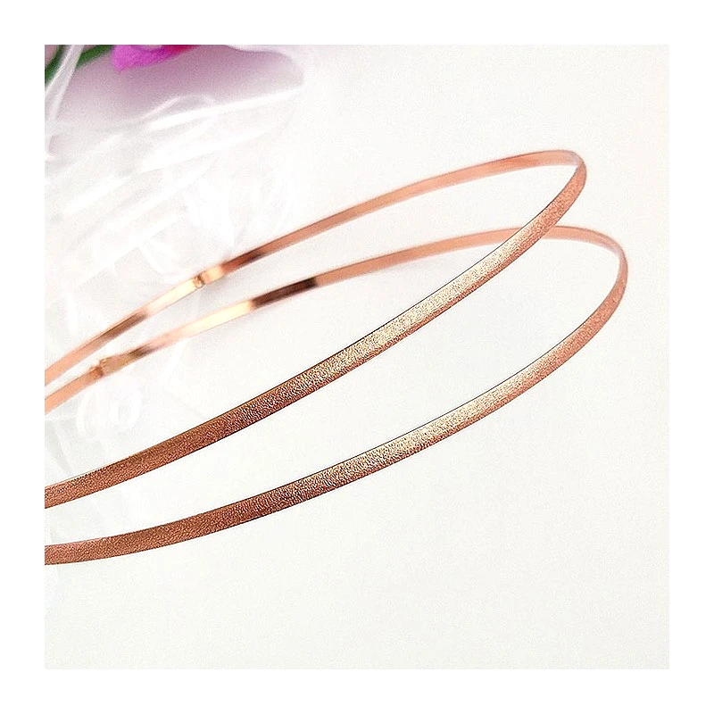 Asimenio Στέφανα Γάμου απλά ματ Rose Gold