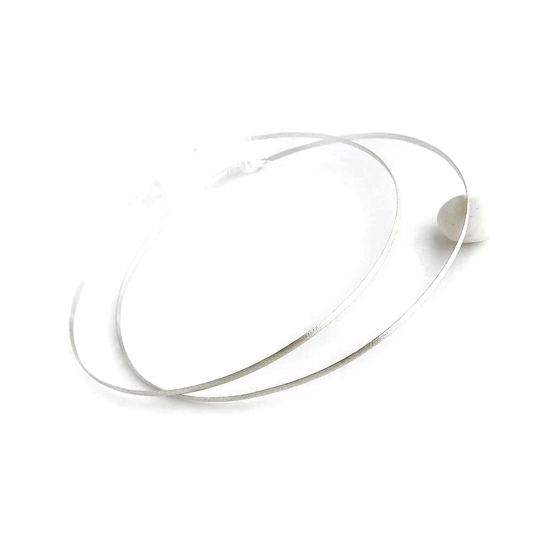 Asimenio Μοντέρνα Στεφανα Γαμου Ματ από Ασήμι ST124