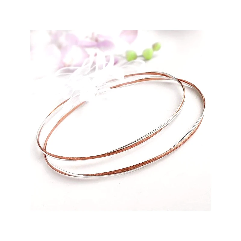 Asimenio Στεφανα Γαμου επάργυρα δίχρωμα ασημί και ροζ χρυσό