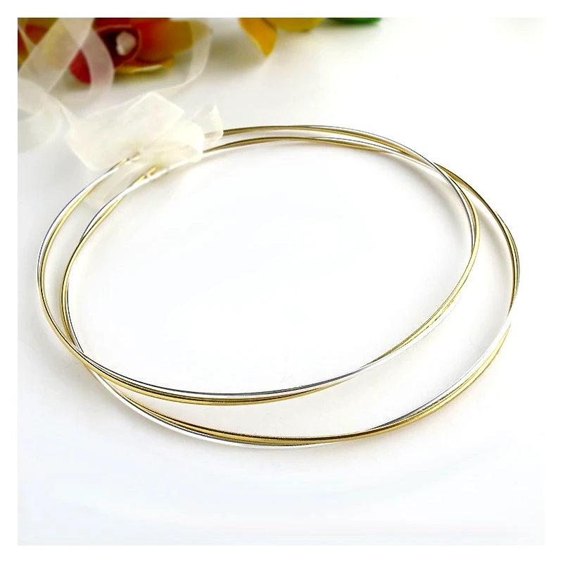 Asimenio Επάργυρα Στεφανα Γαμου δίχρωμα χρυσά ασημί ST129