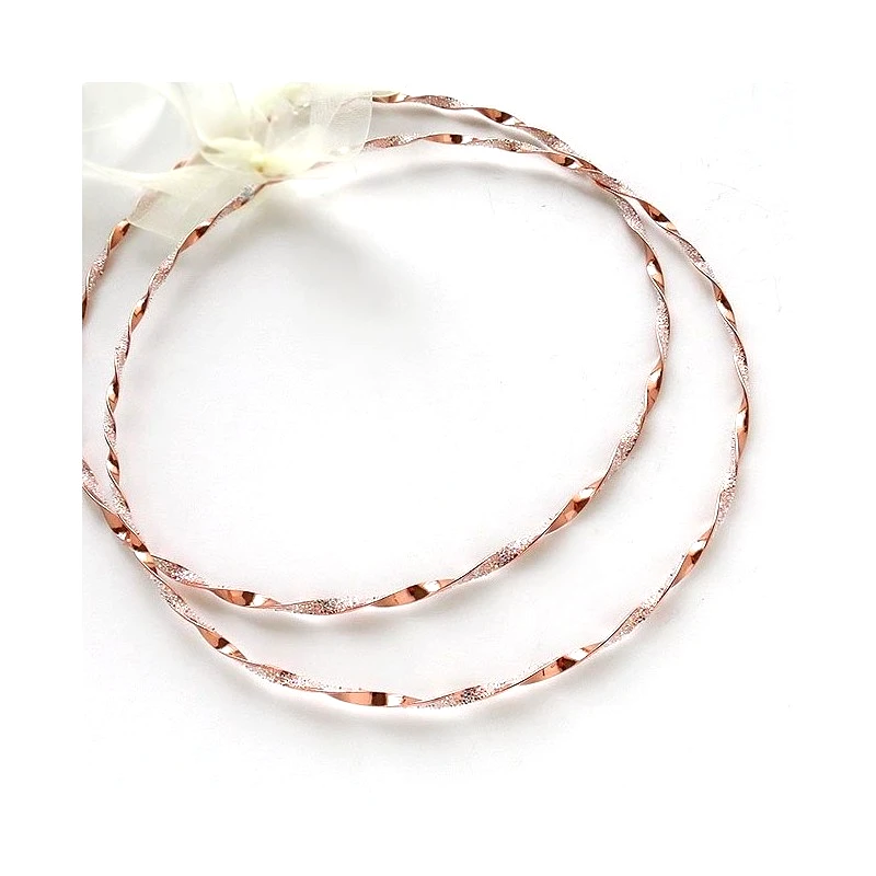Asimenio Στέφανα Γάμου Επάργυρα Ροζ χρώμα με Crystal fabric της Swarovski elements
