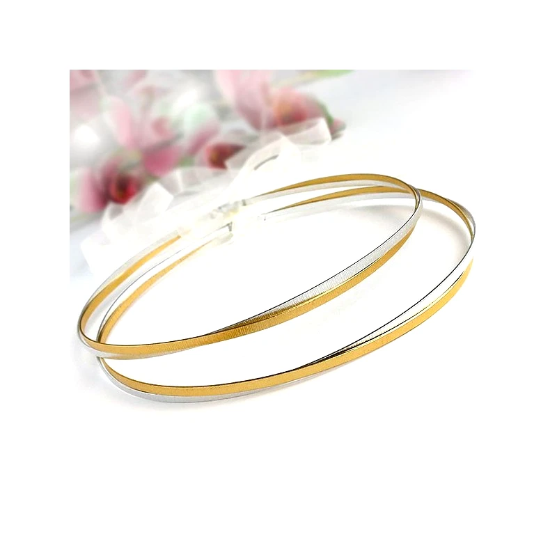 Asimenio Επάργυρα Στέφανα γάμου με υπέροχη διχρωμία