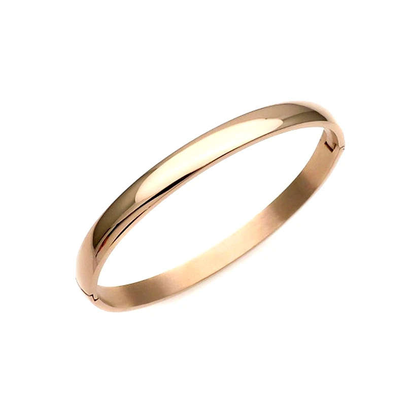 Asimenio Γυναικείο βραχιόλι χειροπέδα ατσάλι Rose Gold BG220