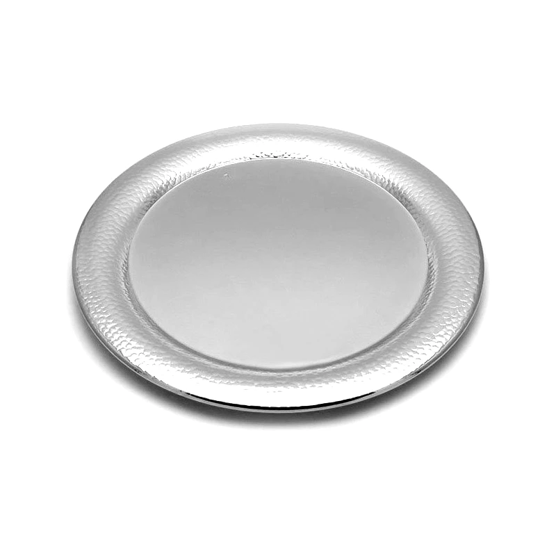 Asimenio Δίσκος γάμου επάργυρος inox ασημί 35cm AG108