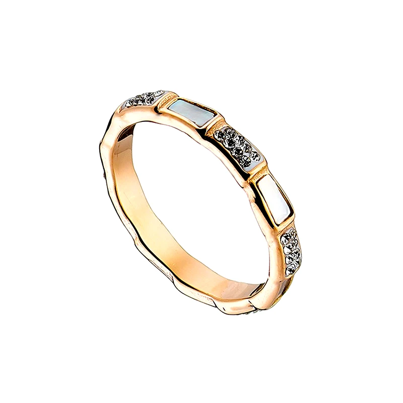 Asimenio Δαχτυλίδι βεράκι από ατσάλι rose gold