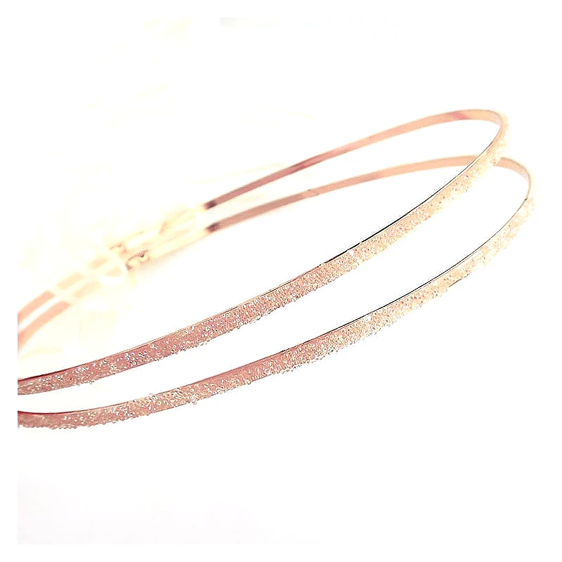 Asimenio Ασημένια Στέφανα Γάμου με Crystal Fabric Rose Gold ST227