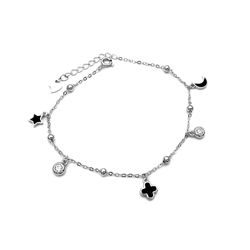 Asimenio Γυναικείο βραχιόλι με charms ασημένιο BG107