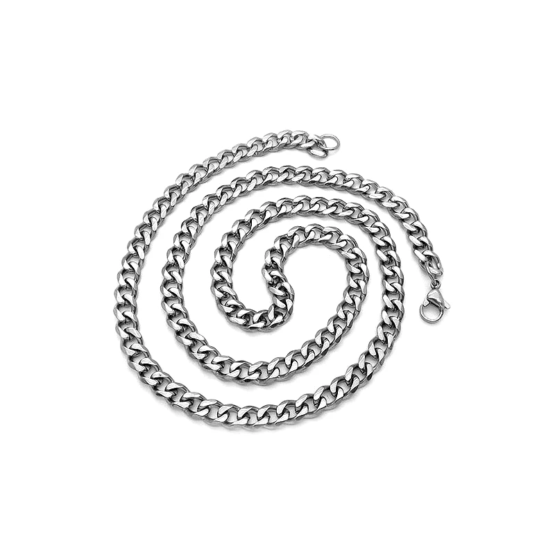 Asimenio Αλυσίδα λαιμού Unisex από ατσάλι 5mm AN100