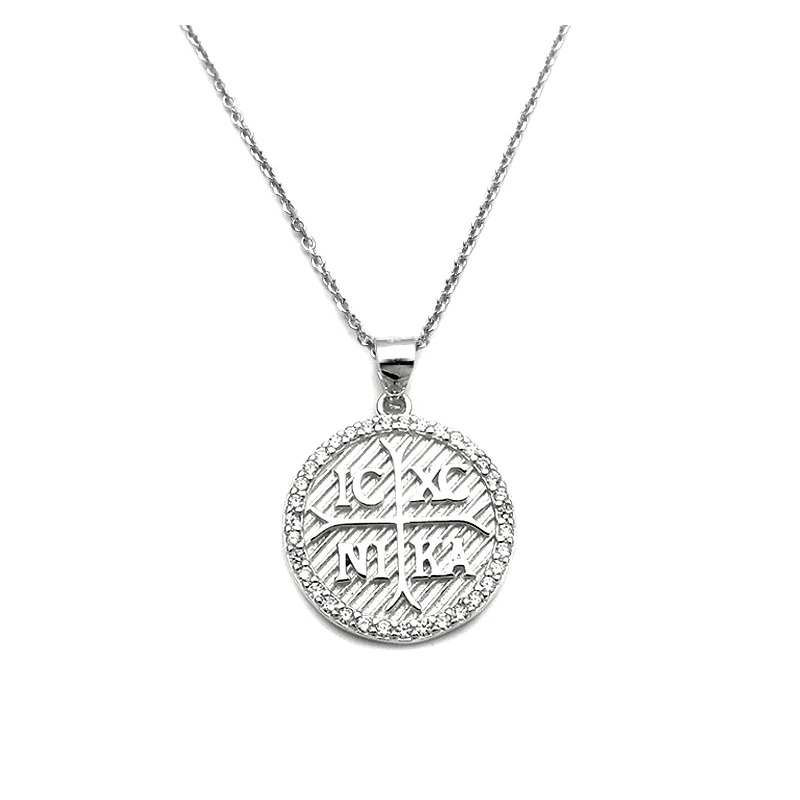 Asimenio Κωνσταντινάτο IC XC NIKA κολιέ από Ασήμι 925 KL262
