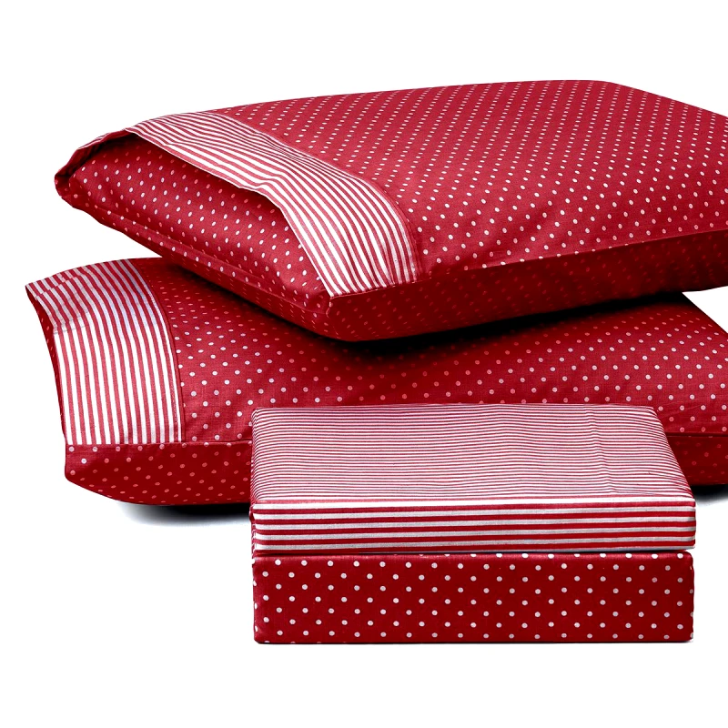 Beauty Home Σετ παπλωματοθήκη μονή πουά JOY Art 1680 160x240 Κόκκινο Beauty Home