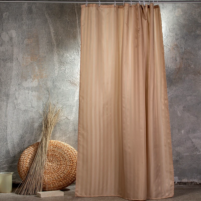 Melinen Home Melinen Home Κουρτινα Μπανιου 180Χ180 Jacquard Μπεζ 180(Υ)