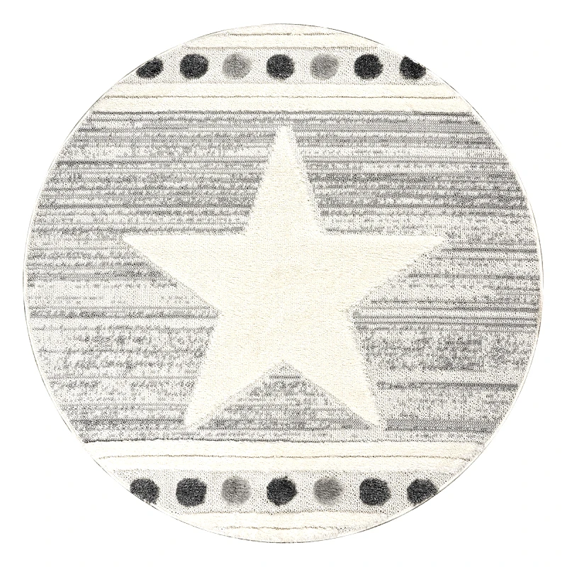 Beauty Home Ροτόντα Loop 133x133 Art 9559 Grey white Γκρι λευκό Beauty Home