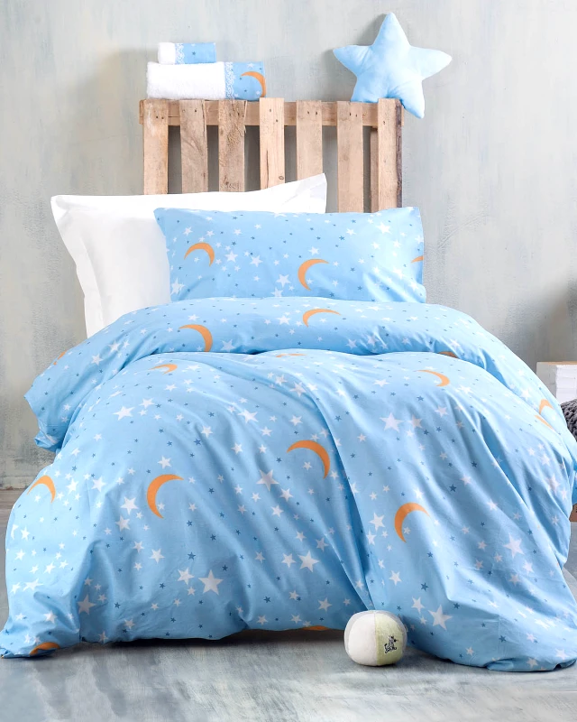 Rythmos Rythmos Moonlight Μπλε - Σετ Παπλωματοθηκη Παιδικη 2 Τεμ. Ημιδιπλο (160X250)