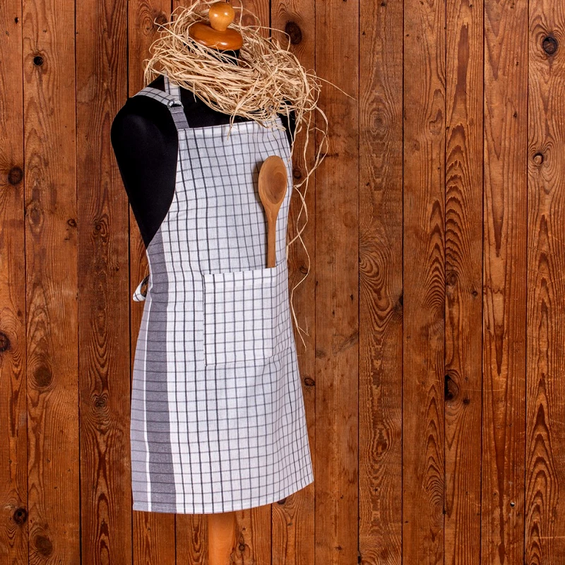 Melinen Home Melinen Home Ποδια Κουζινασ Pepper Check Grey 60X75
