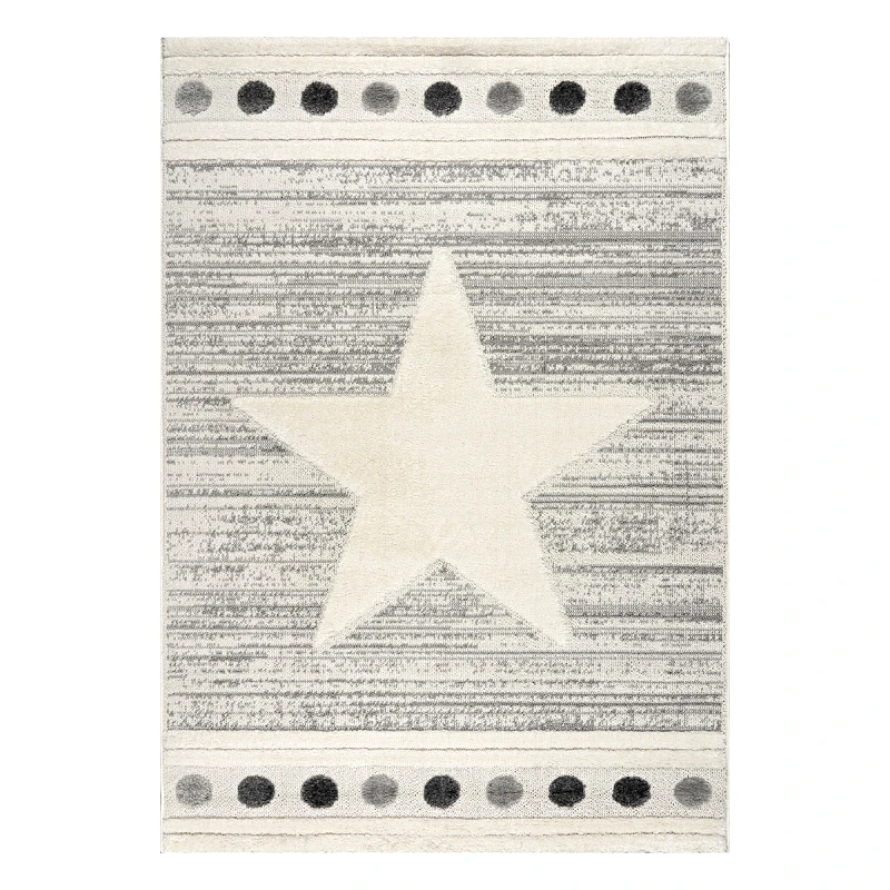 Beauty Home Χαλί Loop Art 9559 Grey white Γκρι λευκό 133x190 Beauty Home