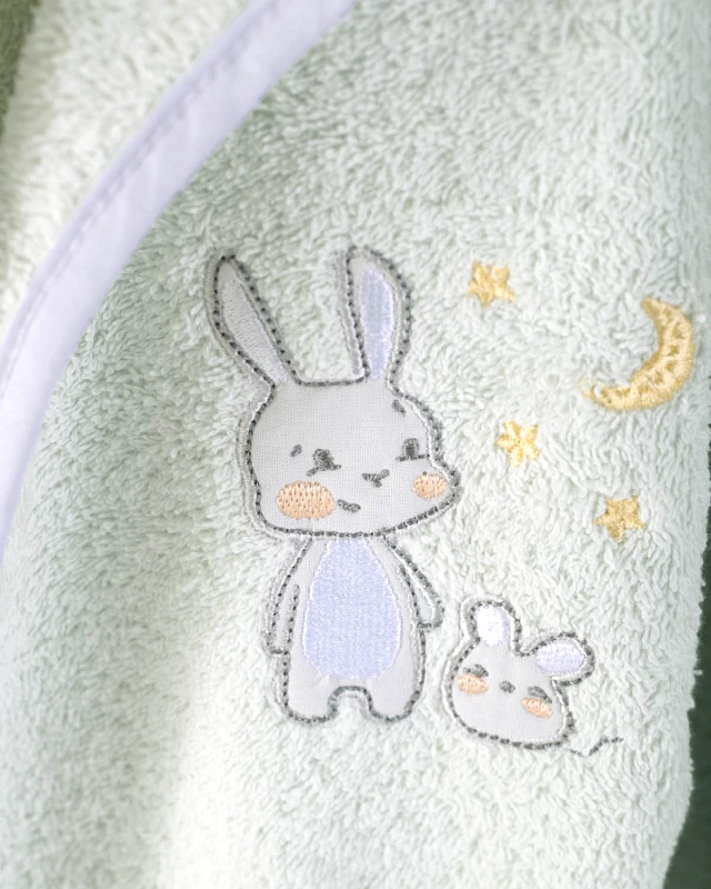 Rythmos Rythmos Gabby - Μπουρνουζι Βρεφικο/Παιδικο Με Κουκουλα (Ρέλι Και Ζώνη) Βεραμαν Γκρι 5-6