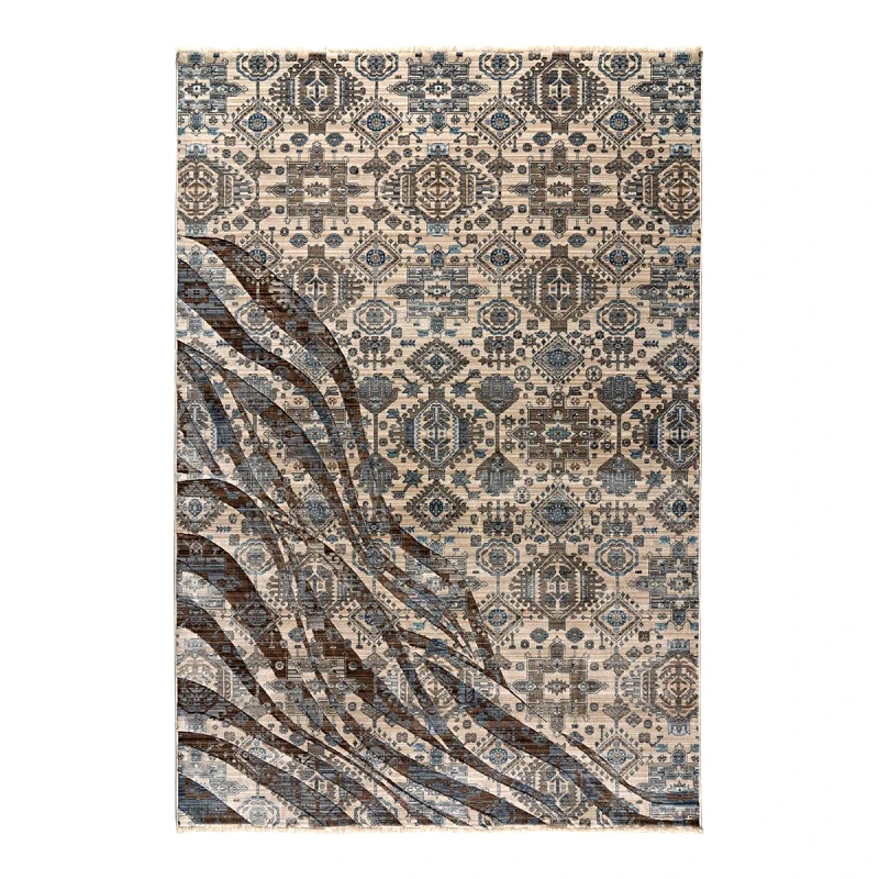 Beauty Home Χαλί Bliss Art 9629 Μπεζ,Μόκα,Μπλε 160x240 Beauty Home