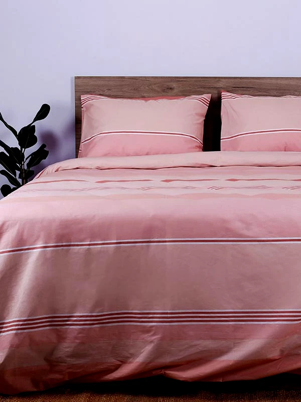 Sunshine Sunshine Σετ Σεντόνια Cotton Feelings 2034 Pink Διπλό με λάστιχο (150x205+30)