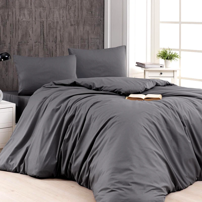 Beauty Home Παπλωματοθήκη μονή μονόχρωμη Art 1999 170x250 Ανθρακί Beauty Home