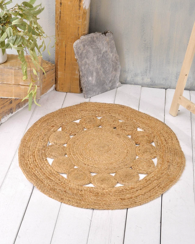 Rythmos Rythmos Indiana Round - Χαλακι 70Cm Μπεζ