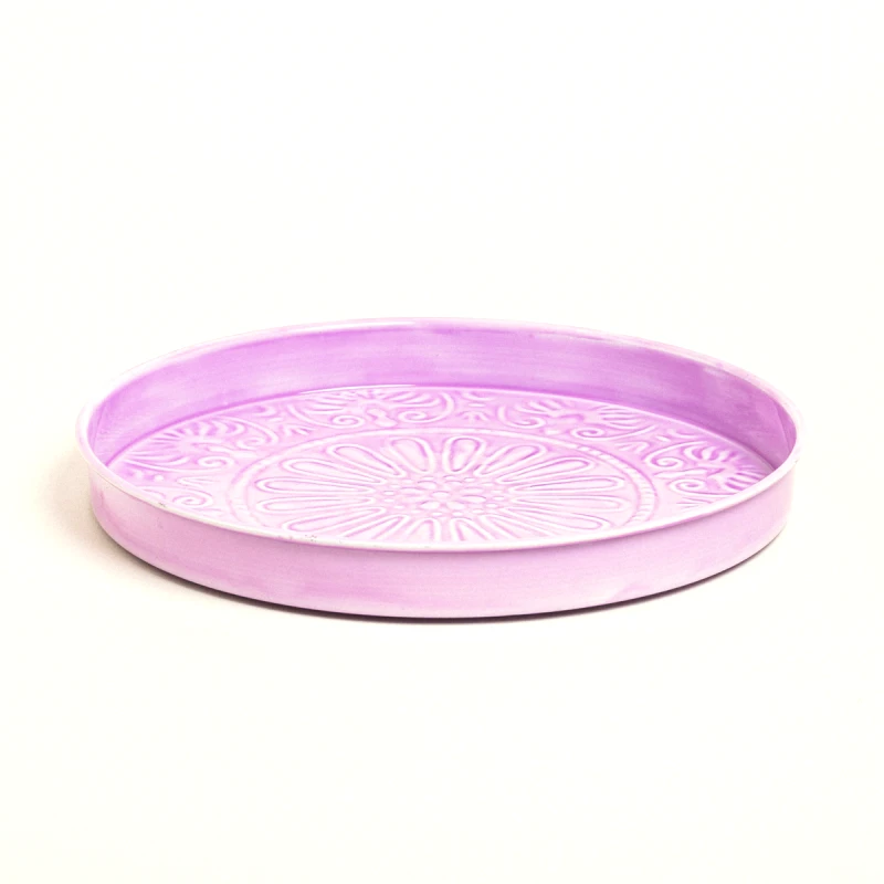 Beauty Home ΔΙΣΚΟΣ ΜΕΤΑΛΛΙΚΟΣ ΑΝΑΓΛΥΦΟΣ ΛΙΛΑ 32 CM Beauty Home