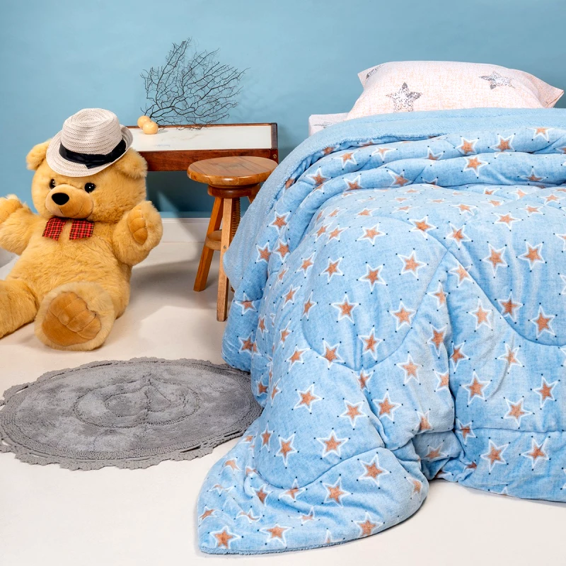 Melinen Home Melinen Home Κουβερτοπάπλωμα Μονό 160x220 Mini Stars Boy