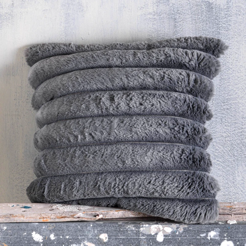 Rythmos Rythmos Trinity Γκρι Σκουρο - Παιδικη Κουβερτα Γουνινη Διπλησ Οψησ Μαξιλαροθηκη (40Χ40)