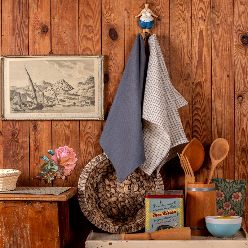 Melinen Home Melinen Home Πετσετεσ Κουζινασ Σετ 2 Τεμαχιων Carrot Grey 45X65