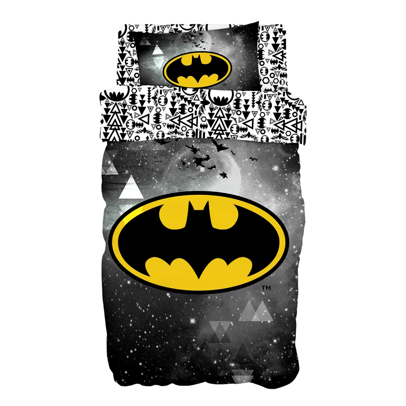 Beauty Home Σετ σεντόνια μονά Art 6184 Batman 165x250 Γκρι Beauty Home