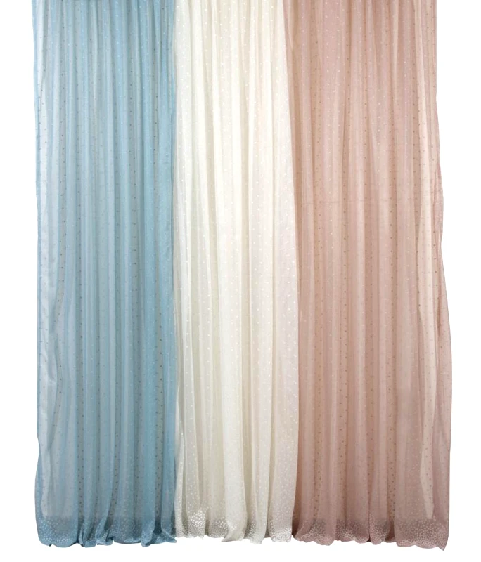 Viopros Viopros Κουρτίνα με Τρέσα 140x270 Πουά Εκρού