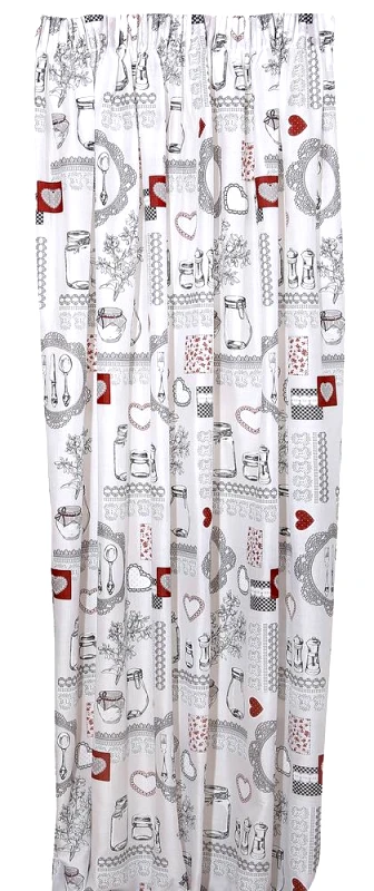 Viopros Viopros Κουρτίνα με Τρέσα 140x270 Πέπερ Λευκό