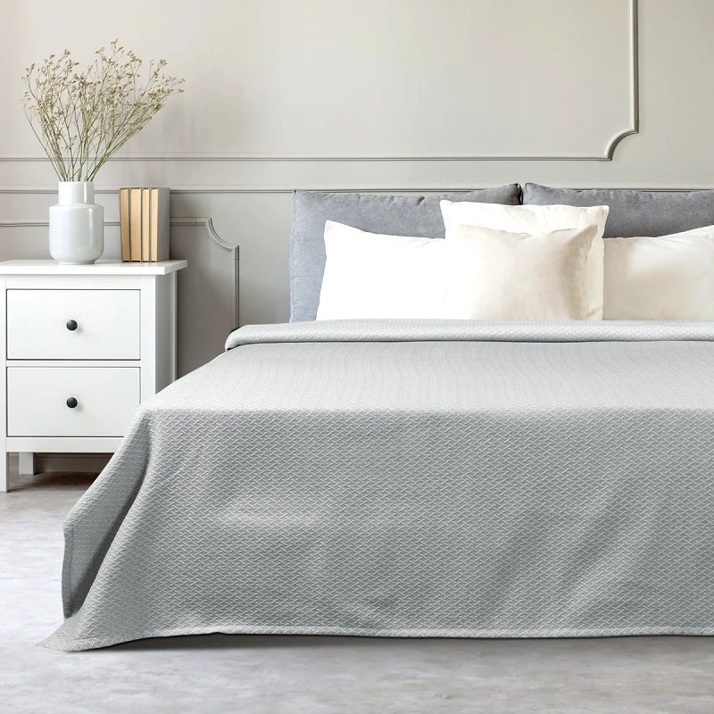 Beauty Home Κουβέρτα υπέρδιπλη Stripe ζακάρ Art 11172 230x270 Γκρι Beauty Home