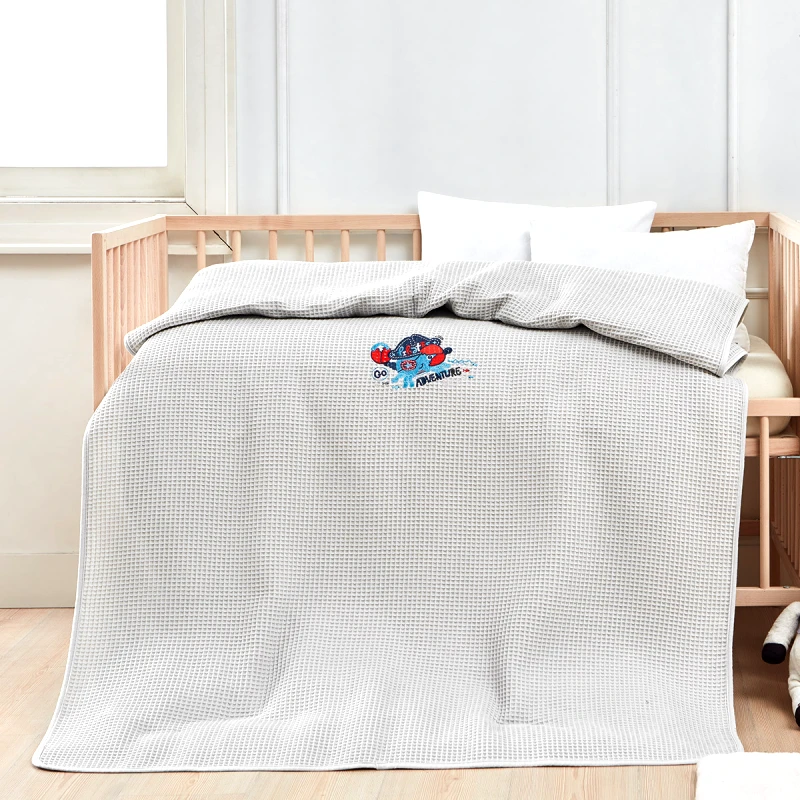 Beauty Home Κουβέρτα πικέ με κέντημα Art 5308 110X150 Γκρι Beauty Home