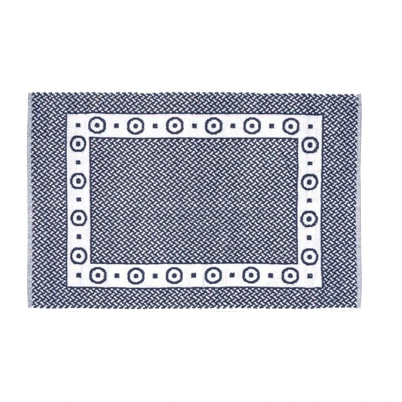 Beauty Home Ταπέτο μπάνιου Round νηματοβαφή 50x75 Γκρι-Λευκό Beauty Home