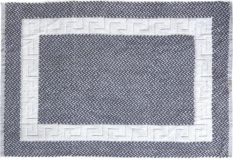 Beauty Home Ταπέτο μπάνιου Atlas νηματοβαφή μαίανδρος 50x75 Γκρι,Λευκό Beauty Home