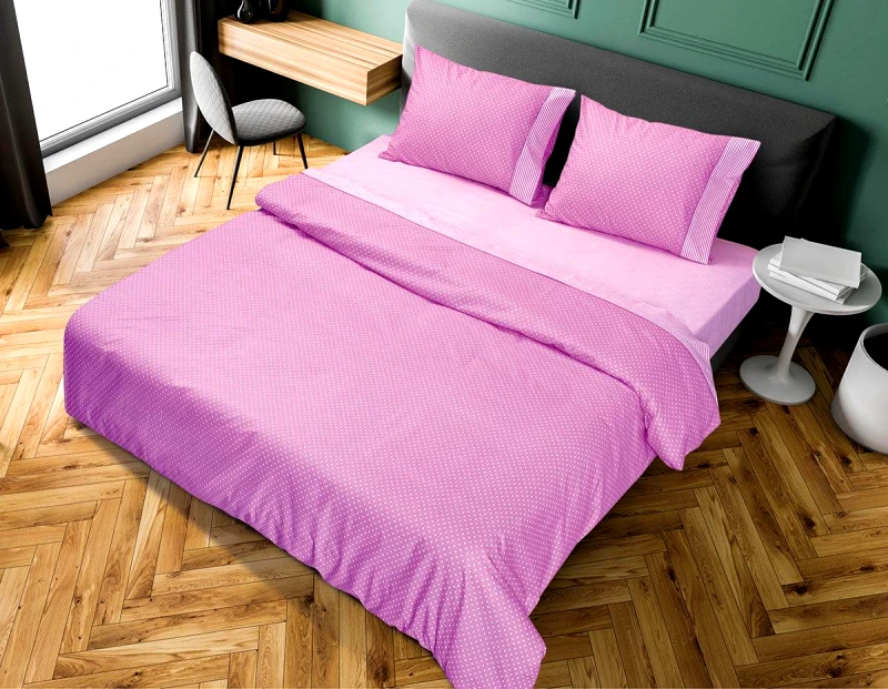 Beauty Home Σετ κουβερλί μονό πουά JOY Art 1680 160x240 Μωβ Beauty Home