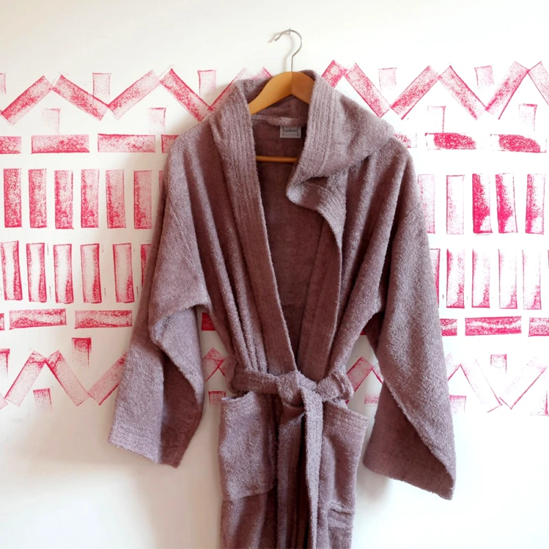 Melinen Home Melinen Μπουρνούζι Ενηλίκων Liberty Πετσετέ με Κουκούλα S Liberty Ash