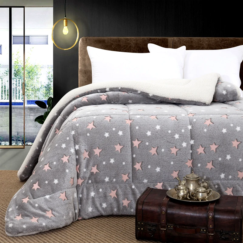 Beauty Home Κουβερτοπάπλωμα Μονό Φωσφοριζέ Art 6271 160×220 Γκρι Beauty Home