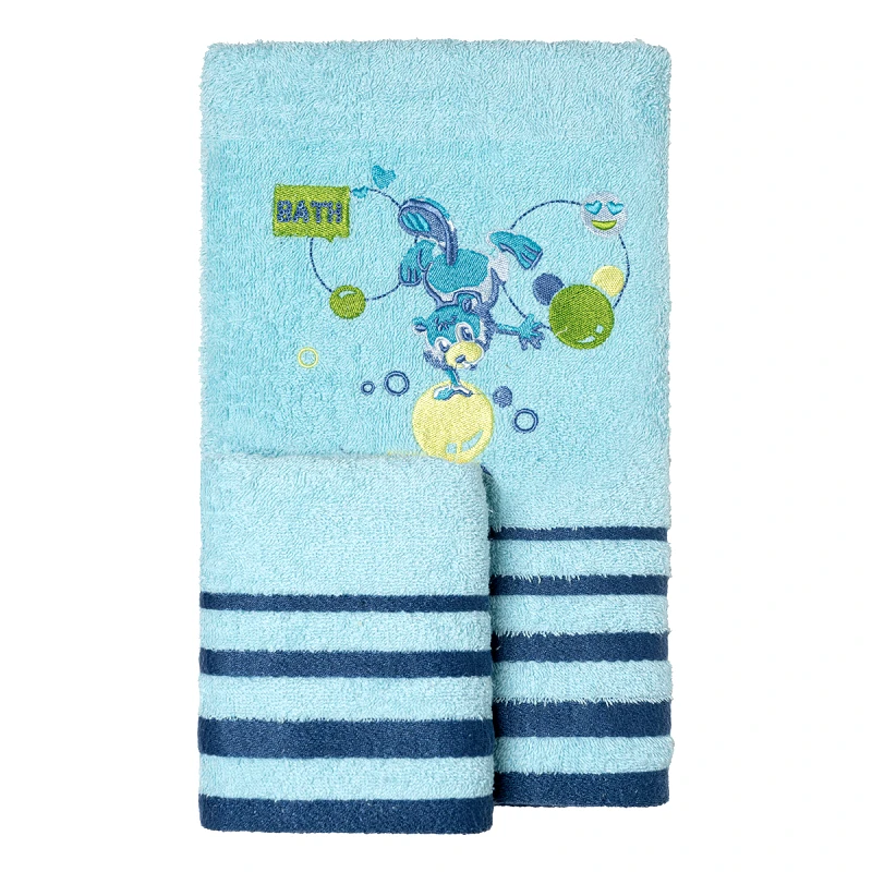 Beauty Home Σετ Πετσέτες Art 5417 Σετ 2τμχ Σιελ Beauty Home