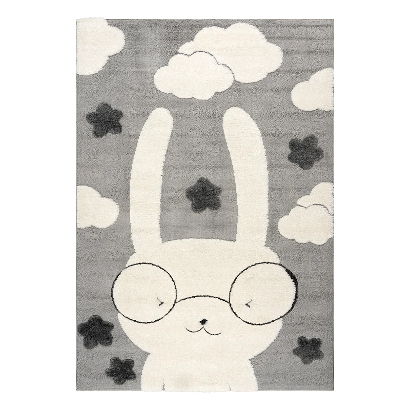 Beauty Home Χαλί Loop Art 9557 Grey white Γκρι λευκό 133x190 Beauty Home