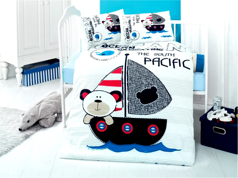 Beauty Home Σετ Σεντόνια Βρεφικά Art 5606 100×150 Μπλε Beauty Home