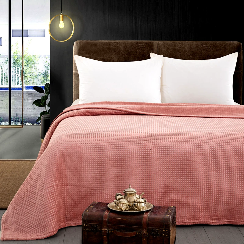 Beauty Home Κουβέρτα Μονόχρωμη Μονή Fleece Art 11551 160×220 Ροδακινί Beauty Home